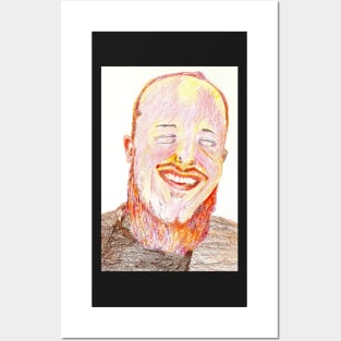 Laughing Man with Red Beard Posters and Art